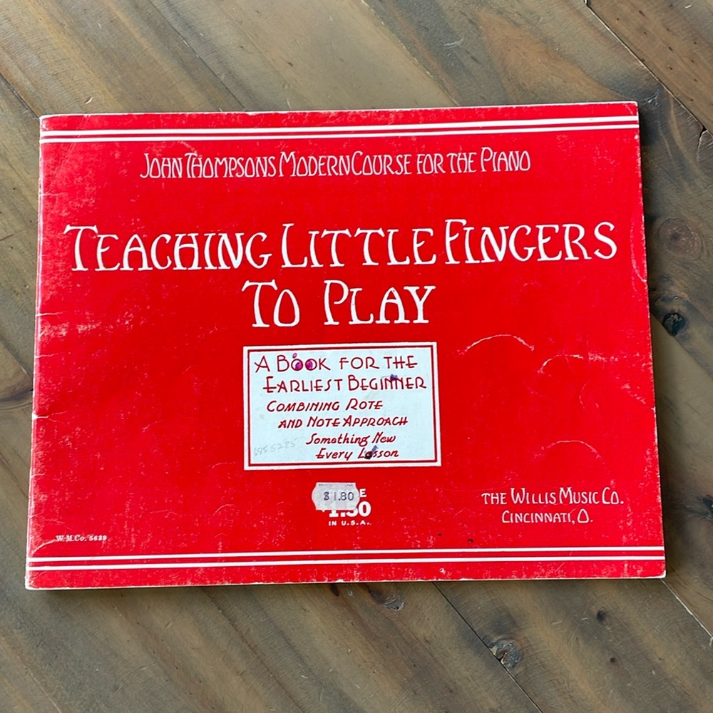 VINTAGE Teaching Little Fingers to Play Piano Book